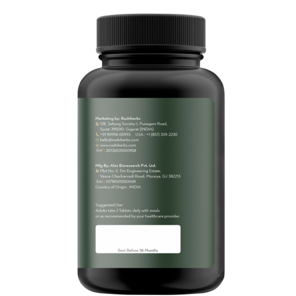 Rushi Herbs Skin Glow Moringa Leaf Capsules - 1000mg - 60 Vegan Capsules