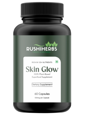 Rushi Herbs Skin Glow Moringa Leaf Capsules - 1000mg - 60 Vegan Capsules