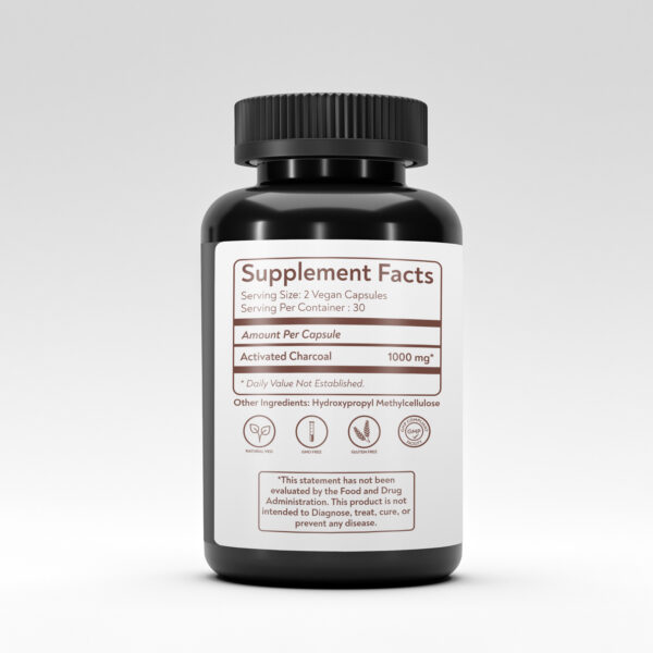 Rushi Herbs , Activated Charcoal , Derived from coconut shells , 1000 mg