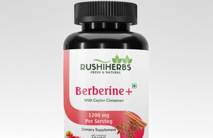 Rushi Herbs Berberine HCl 1200mg with Ceylon Cinnamon
