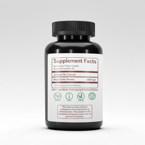 Rushi Herbs , Fermented Black Garlic , 500 mg