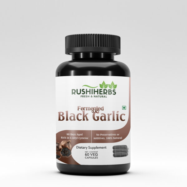 Rushi Herbs , Fermented Black Garlic , 500 mg