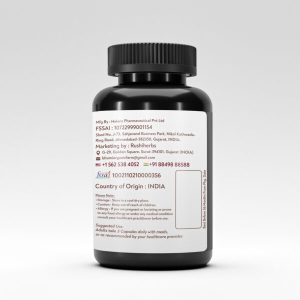 Rushi Herbs Psyllium Husk Capsules - 2250 mg | 60 Vegan