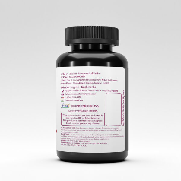 Rushi Herbs Sea Moss, Black Seed Oil Capsule, Ashwagandha & Burdock Root  | 60 Vegan Capsules