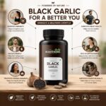 Rushi Herbs Fermented Black Garlic Capsules - 1000mg - 60 Vegan Capsules
