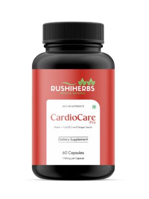 Rushi Herbs CardioCare Pro - Beetroot, Grape Seed & CoQ10 - 60 Capsules