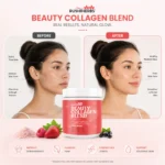 Rushi Herbs Beauty Collagen Blend - Japanese Marine Collagen with Glutathione & Hyaluronic Acid - Mixed Berry 200g