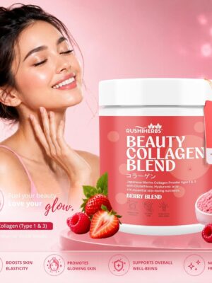 Rushi Herbs Japanese Marine Collagen Powder with Glutathione & Hyaluronic Acid - view 2