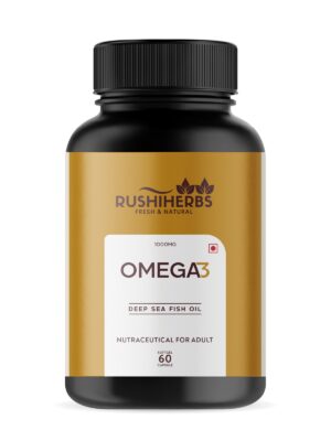 Rushi Herbs Omega-3 Fish Oil 1000mg - Triple Strength, 550mg EPA & 350mg DHA - 60 Softgels