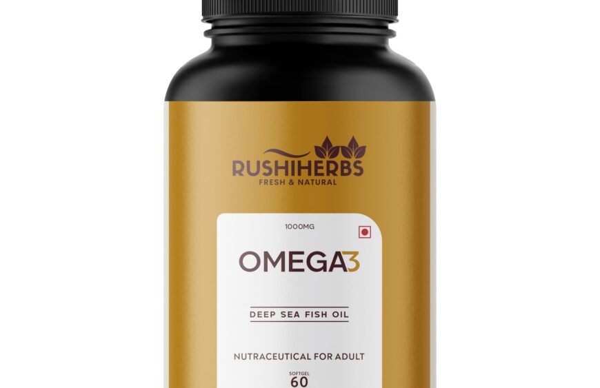Rushi Herbs Omega-3 Fish Oil 1000mg, 60 softgels