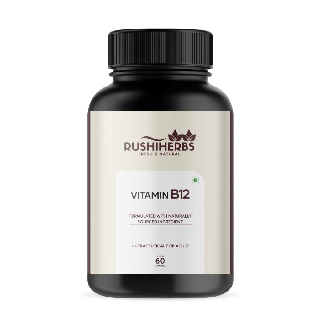 Rushi Herbs Vitamin B12 Methylcobalamin 1000mcg - 60 Veg Capsules