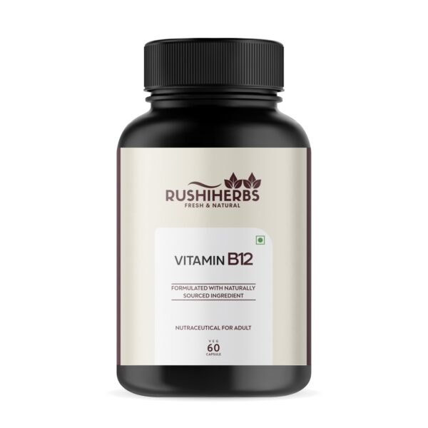 Rushi Herbs Vitamin B12 Methylcobalamin 1000mcg - 60 Veg Capsules