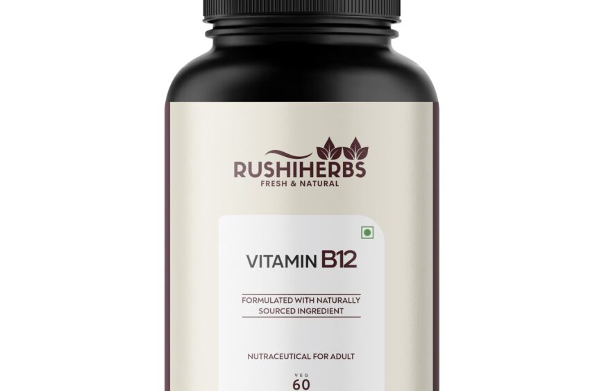 Rushi Herbs Vitamin B12 Methylcobalamin 1000mcg, 60 veg capsules
